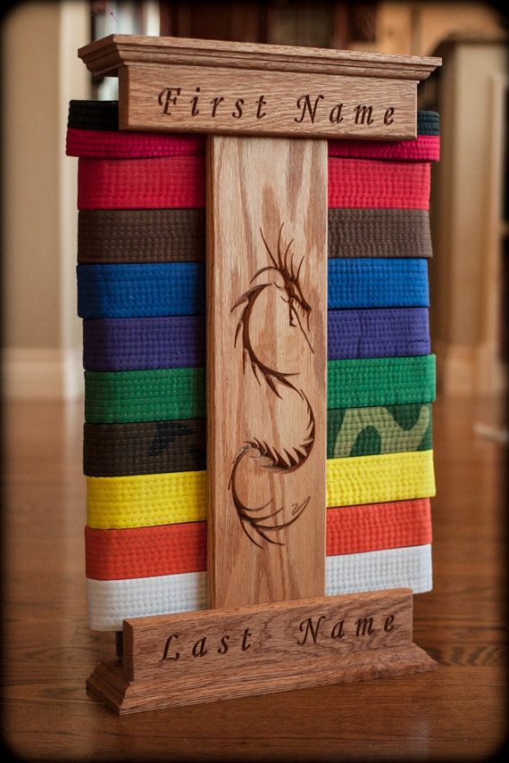 This Handmade Personalized Karate Belt Display is stunning! Available